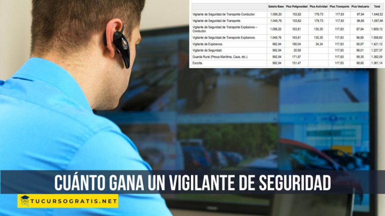 cuánto gana un vigilante de seguridad
